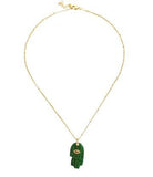 Malachite or Lapis Hamsa Necklace