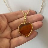 Vintage Smokey Heart Necklace - Bettina H. Designs