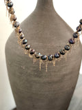 Lenu Black Pearl Chain Necklace