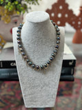 Lenu Black Pearl Chain Necklace