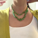Green Delicate Drop Necklace