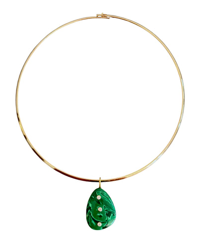 The Malachite Drop Choker