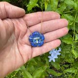 Londyn Lapis Flower Necklace