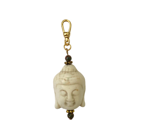 Vintage Style Ivory Buddha Dangle Pendant - Bettina H. Designs