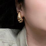 Tear Drop Swirl Earrings - Bettina H. Designs