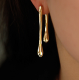Golden Paint Earrings - Bettina H. Designs