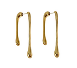 Golden Paint Drop Earrings - Bettina H. Designs