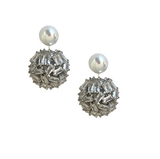 Cara Double Pearl and Crystal Earring - Bettina H. Designs