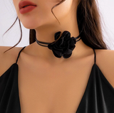 Blossom Choker in Black or Red - Bettina H. Designs