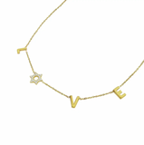 Love Star of David Necklace in Plated Silver or Gold