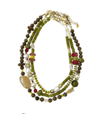 Amber Focal Bead Necklace - Bettina H. Designs