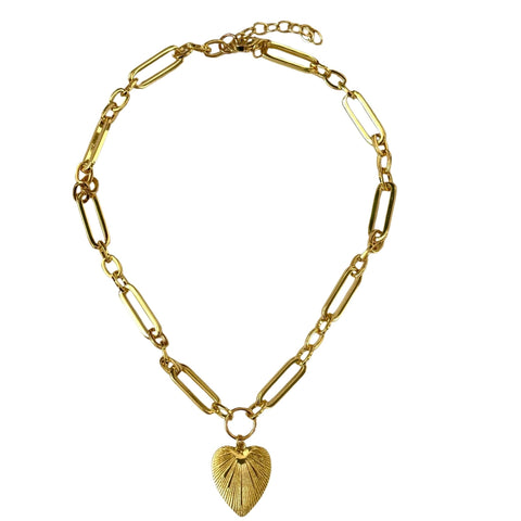 Ashley Heart Charm Necklace - Bettina H. Designs