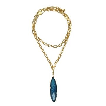 Betula Blue Agate Neclace - Bettina H. Designs