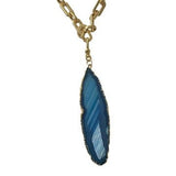 Betula Blue Agate Neclace - Bettina H. Designs