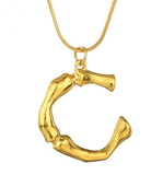 Caline Bamboo Initial - Charm Only Chain Not Included - Bettina H. Designs