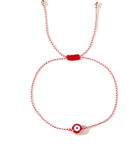 Candy Stripe Evil Eye Bracelet - Bettina H. Designs