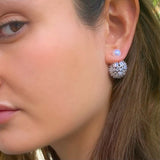 Cara Double Pearl and Crystal Earring - Bettina H. Designs