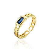 Chain of Command Ring Sapphire - Bettina H. Designs