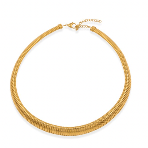 Cleo Gold Snake Choker - Bettina H. Designs