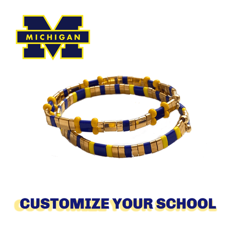 CUSTOMIZE Your College or Team Tila Bracelet - Bettina H. Designs