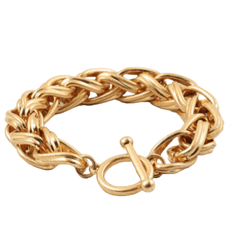 Delilah Gold Twisted Link Bracelet - Bettina H. Designs