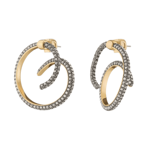 Demarson Crystal Swirl Earrings - Bettina H. Designs