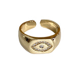 Evil Eye Signet Ring - Bettina H. Designs