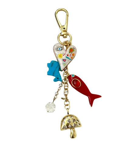 Fishing for Love and Luck Bag Charm - Bettina H. Designs