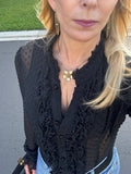 FREIDA ROTHMAN BELARGO BLACK ENAMEL EARRINGS - Bettina H. Designs