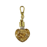 Gold Flake Heart Pendant - Bettina H. Designs