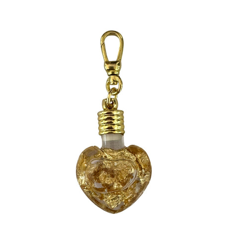Gold Flake Heart Pendant - Bettina H. Designs