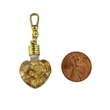 Gold Flake Heart Pendant - Bettina H. Designs