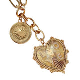 Golden LOVE and SUN Necklace - Bettina H. Designs