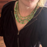 Green Delicate Drop Necklace - Bettina H. Designs