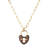 Enamel and Gold Heart Necklace - Bettina H. Designs