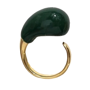 Water Drop Adjustable Ring Green - Bettina H. Designs