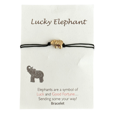 Lucky Elephant Bracelet in Silver or Gold