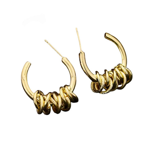 Ivy Hoop Earrings - Bettina H. Designs