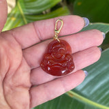 Laughing Buddha Carnelian Pendant - Bettina H. Designs