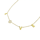 Love Star of David Necklace in Plated Silver or Gold - Bettina H. Designs