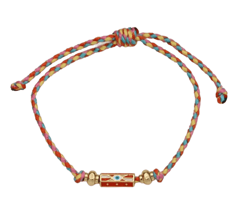 Mini Lakshmi Good Luck Bracelet - Red - Bettina H. Designs