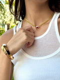 Mix and Match Tennis Necklace/Gold Chain with Gems - Bettina H. Designs