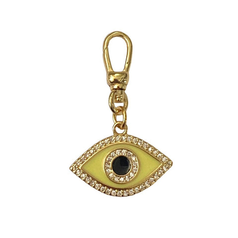 Neon Yellow Evil Eye Charm - Bettina H. Designs