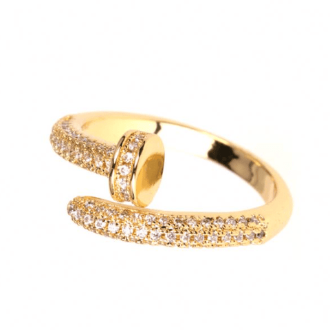 Open Pave Nail Ring - Bettina H. Designs