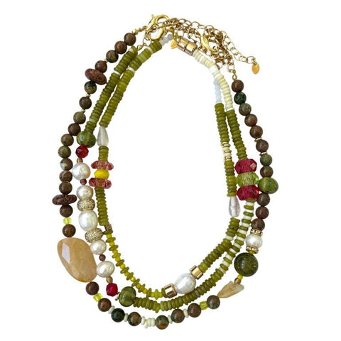 Pearls, Beads and Saucers Necklaces - Bettina H. Designs