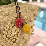 Raffia Fruit Set Bag Charm - Bettina H. Designs