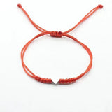 Red String Heart Bracelet in Red or Pink - Bettina H. Designs