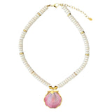 Sabina Vintage Shell Necklace - Bettina H. Designs
