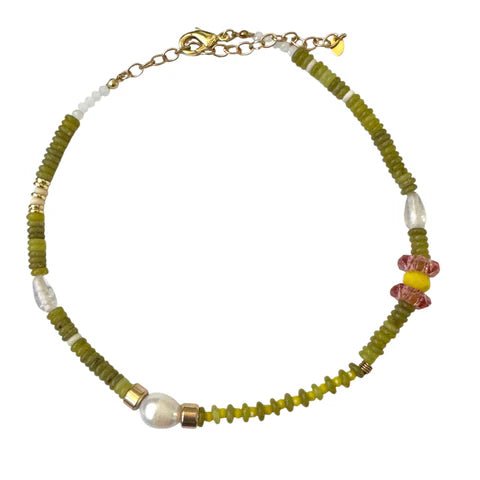 Saucers and Pearl Necklace - Bettina H. Designs