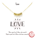 Sliding Love Letter Blocks Necklace in Silver or Gold Plated - Bettina H. Designs